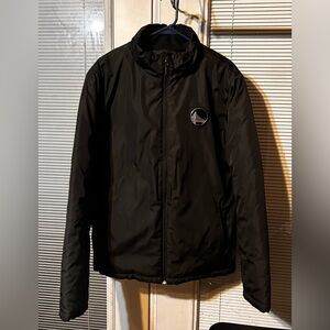 Men's Size M Golden State Warriors Levelware Black Resolute Full Zip Jacket